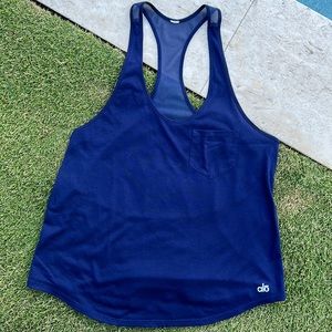 Alo Yoga navy blue tank top